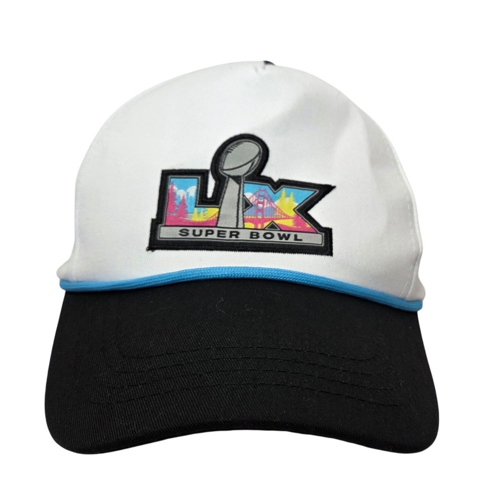 NFL Super Bowl LIX Caesars Sportsbook Hat White Black Adjustable Rope Cap SB 59